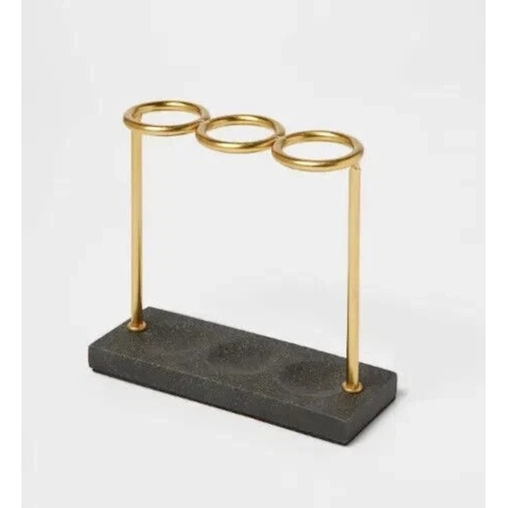 Solid Toothbrush Holder Black & Gold Wire - Threshold™